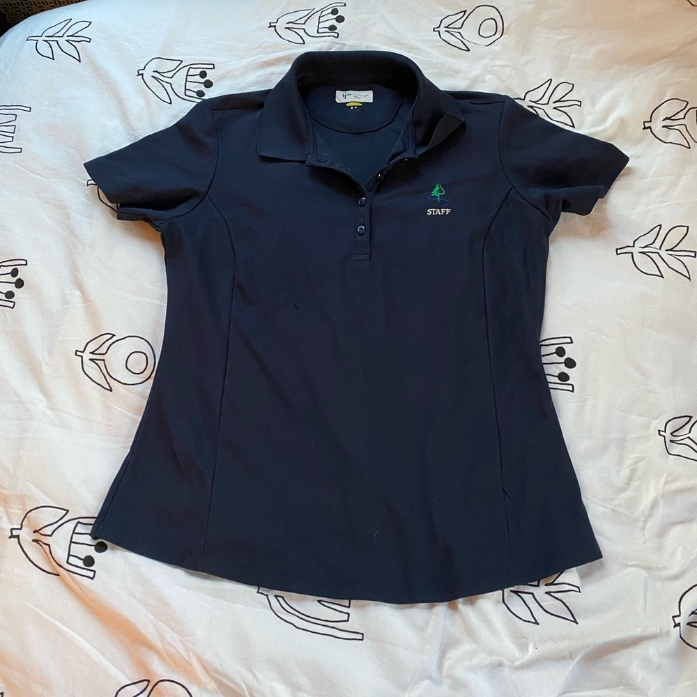 Blue polo golf shirt